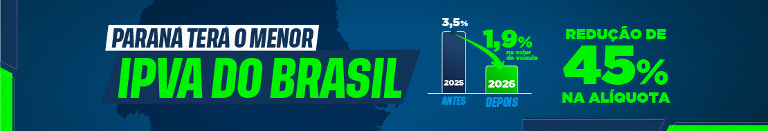 Banner - Paraná terá o menor IPVA do Brasil